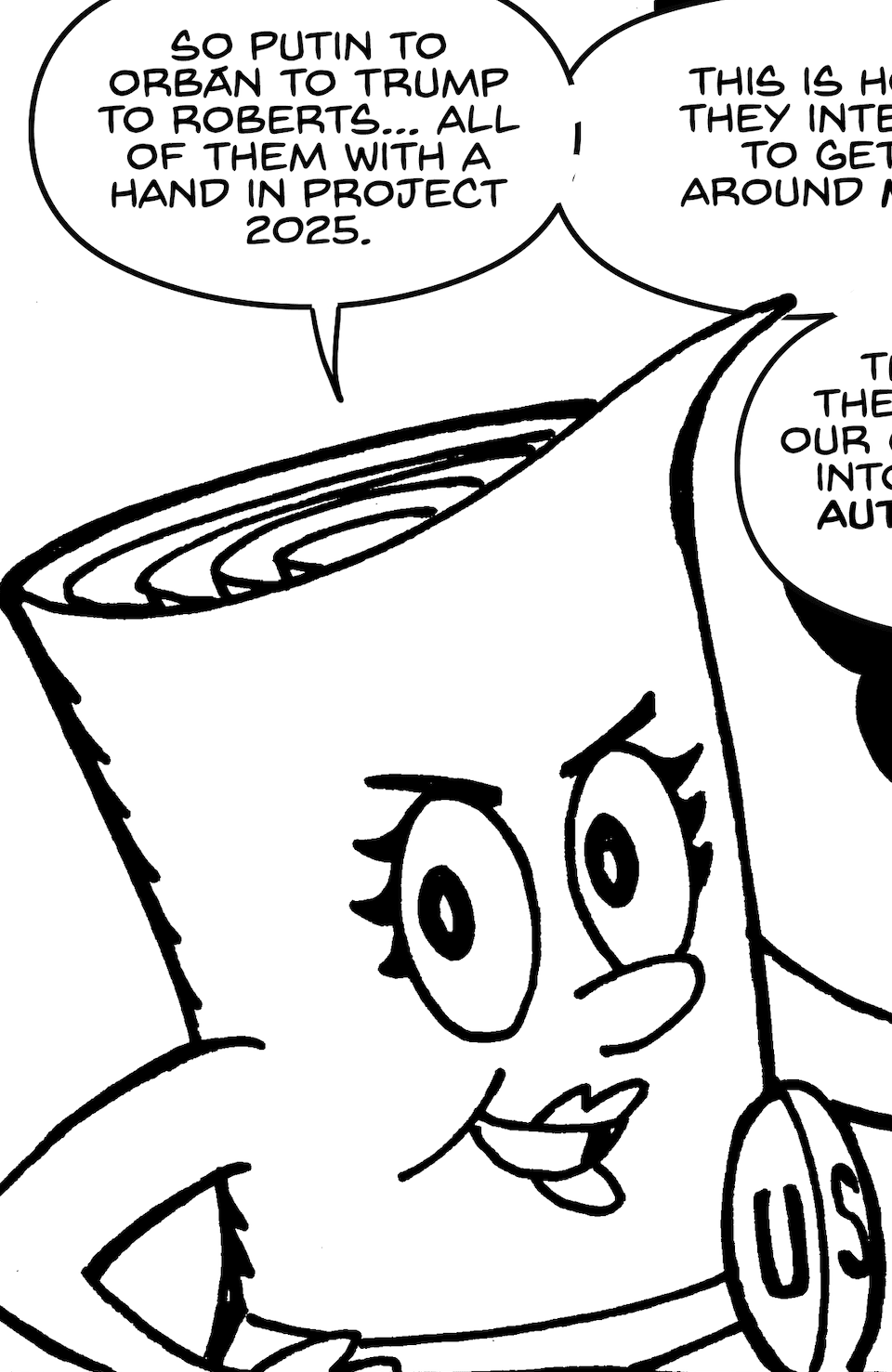 Authoritarianism Stop Project 2025 Comic