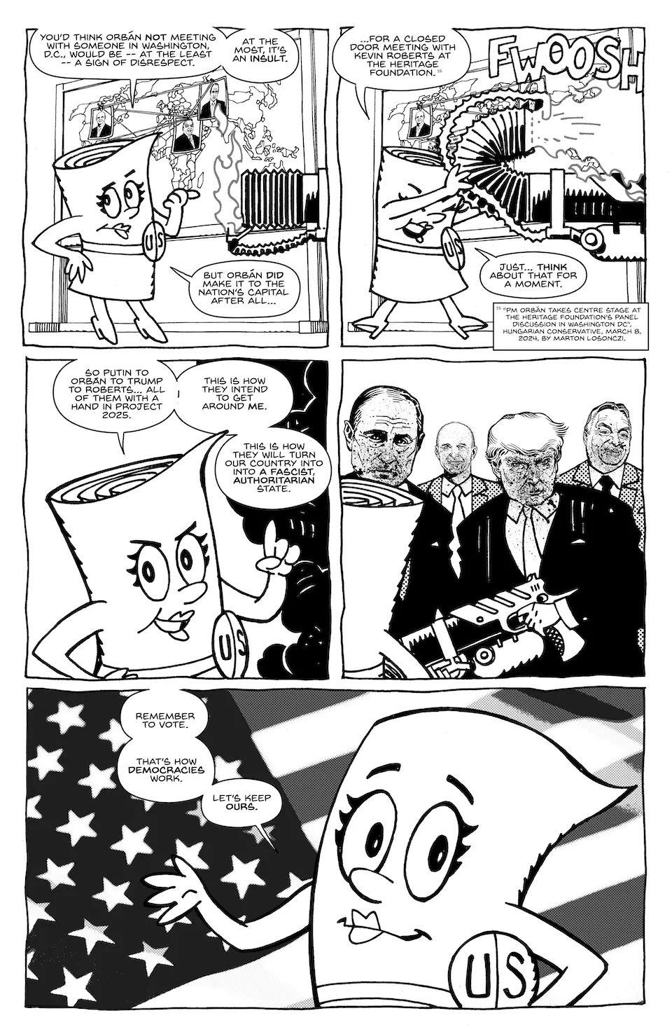 Authoritarianism Stop Project 2025 Comic